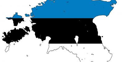 Mapa ng Estonia bandila