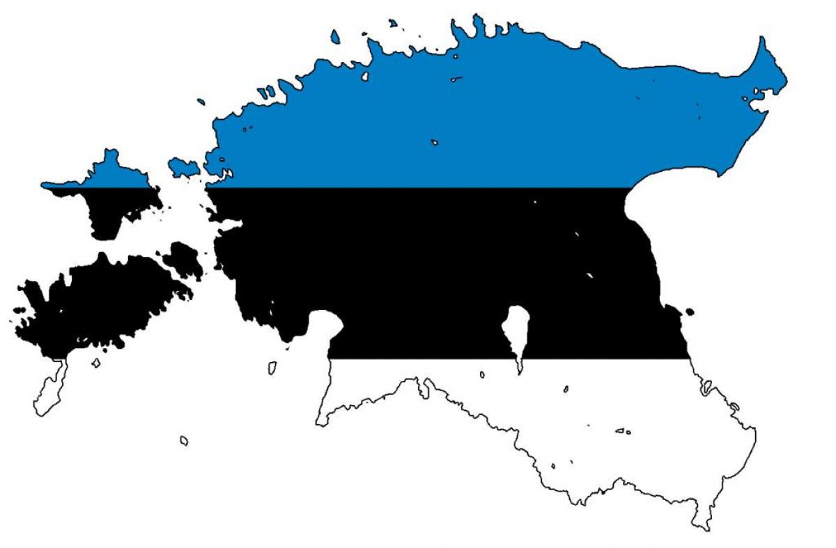 mapa ng Estonia bandila