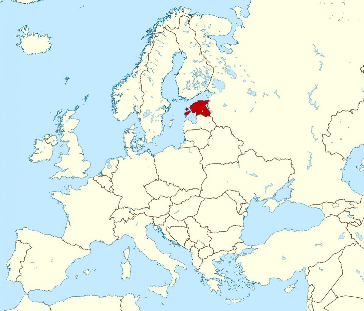 Estonia lokasyon sa mapa ng mundo