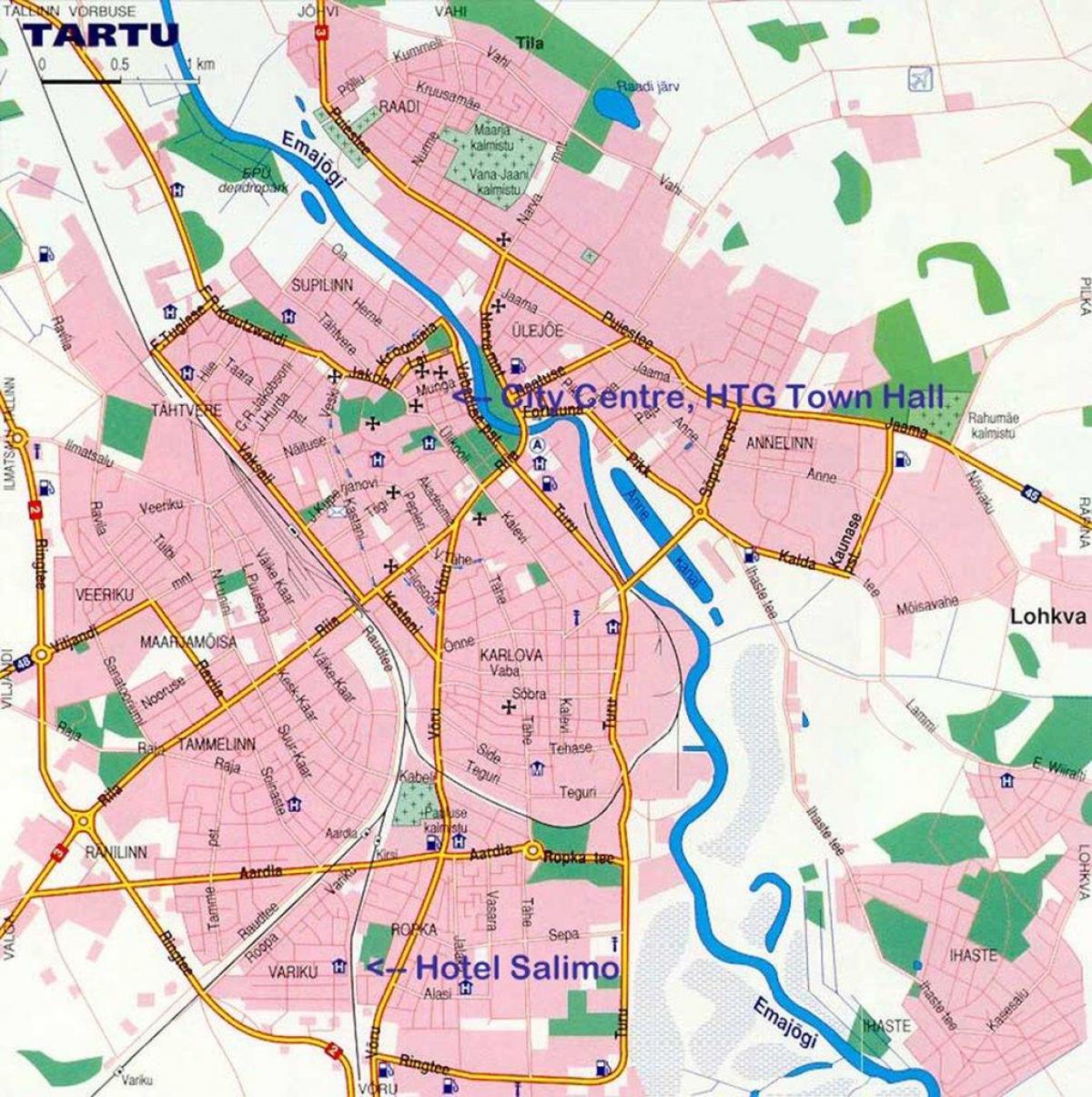 mapa ng tartu Estonia