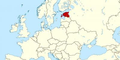 Estonia lokasyon sa mapa ng mundo